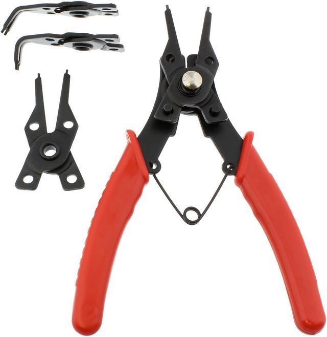 ABN | Snap Ring Pliers Set - 5 PC Interchangeable Jaw Head C Clip Pliers