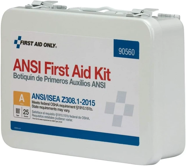 Alt view image 7 of 12 - First Aid Only ANSI Class A 25 Person Bulk First Aid Kit for 25 People 89 Pieces 90560