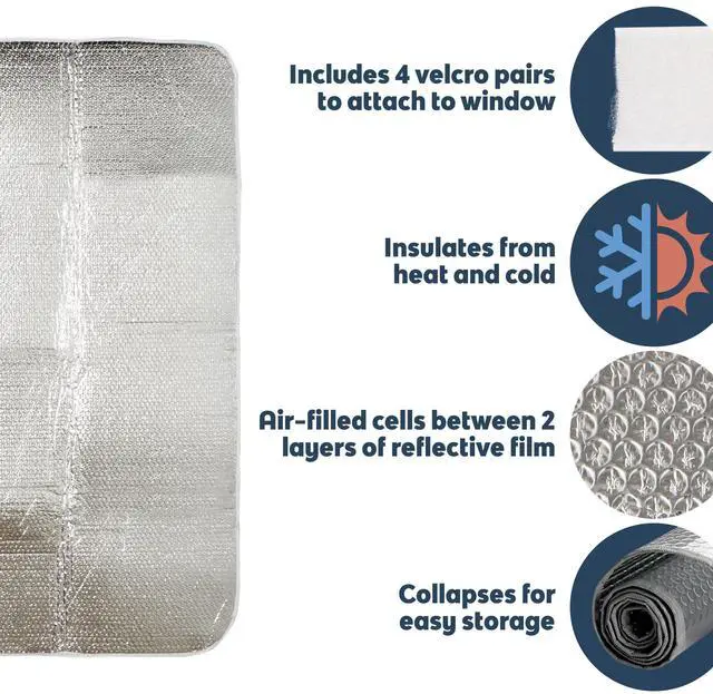 Alt view image 3 of 6 - Dumble | RV Door Window Shade RV Skylight Cover 62x30 Inch RV Window Insulation