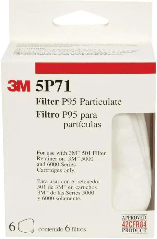 Main image of 3M 66278 Particulate Filters, Pack of 6, 5P71 N95