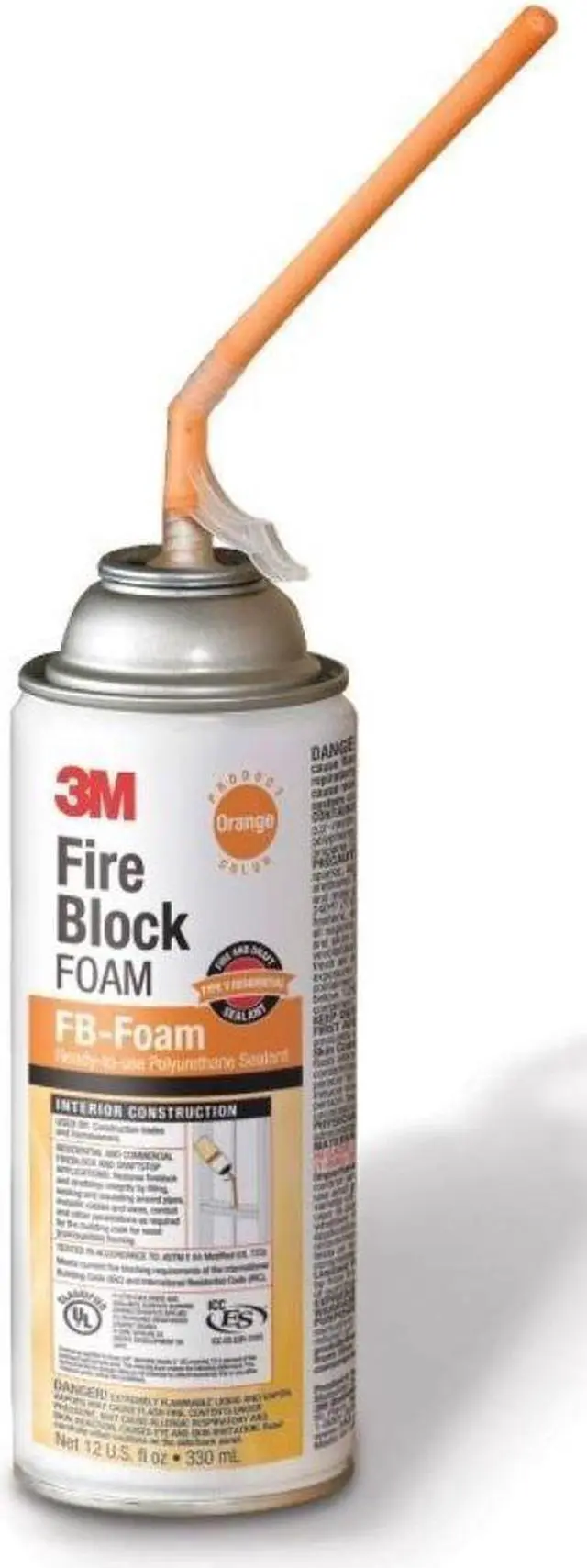 Alt view image 3 of 9 - Fire Block Sealant, 12 oz., Orange, Aerosol