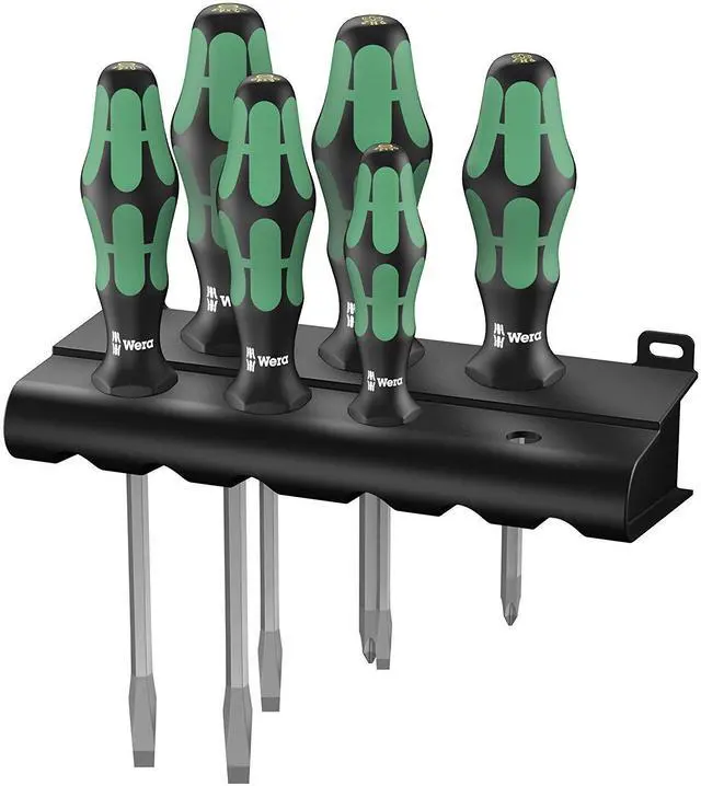 Main image of Wera 05007680001 Kraftform Plus 334 SK/6 Rack Screwdriver Set, Lasertip and Rack