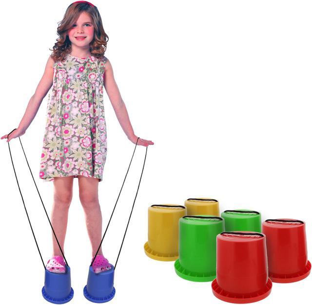 SPRING PARK 1 Pair Stepping Stones Stilts for Children Kids Stepper Toy  Walking Stilts with Handles Sensory Sport