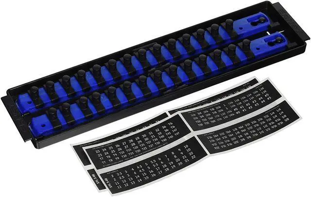 Alt view image 2 of 3 - Ernst 8496 Socket Boss 2-Rail 3/8-In-Drive Socket Organizer, 13-Inch