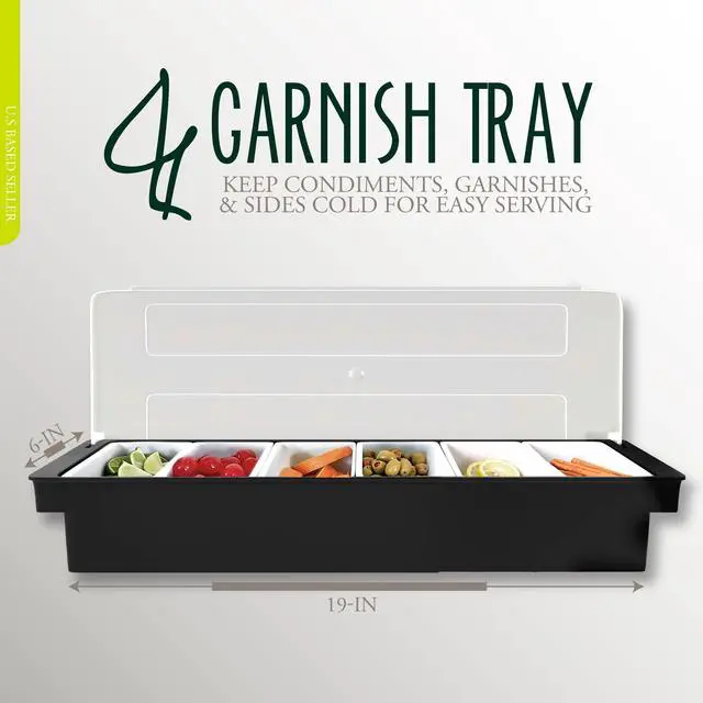 Alt view image 3 of 8 - Ice Cooled Condiment Holder Garnish Tray