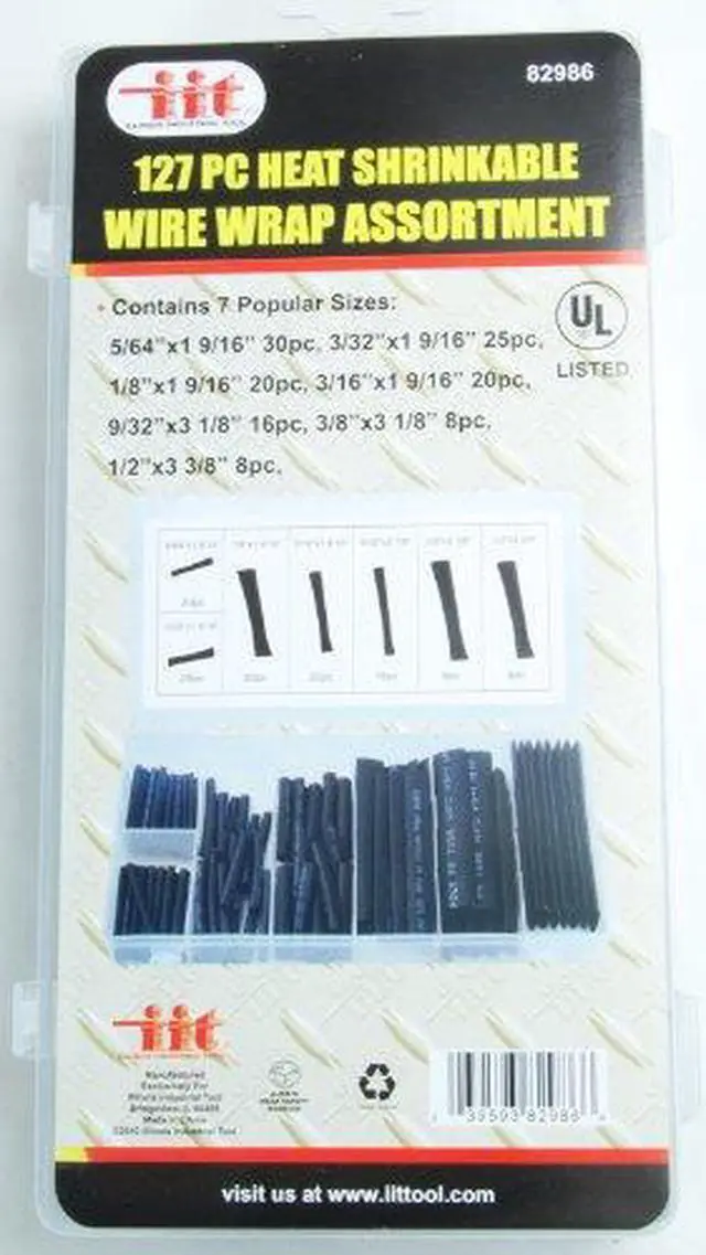 Main image of IIT 82986 127 Pc Heat Shrinkable Wire Wrap Assortment