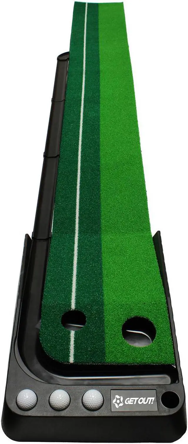 Main image of Putting Green Golf Mat w/ Putting Mat Return & Golf Balls Putting Aid