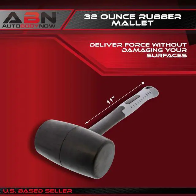 Alt view image 7 of 12 - ABN Rubber Mallet 32 Ounce with Fiberglass Handle