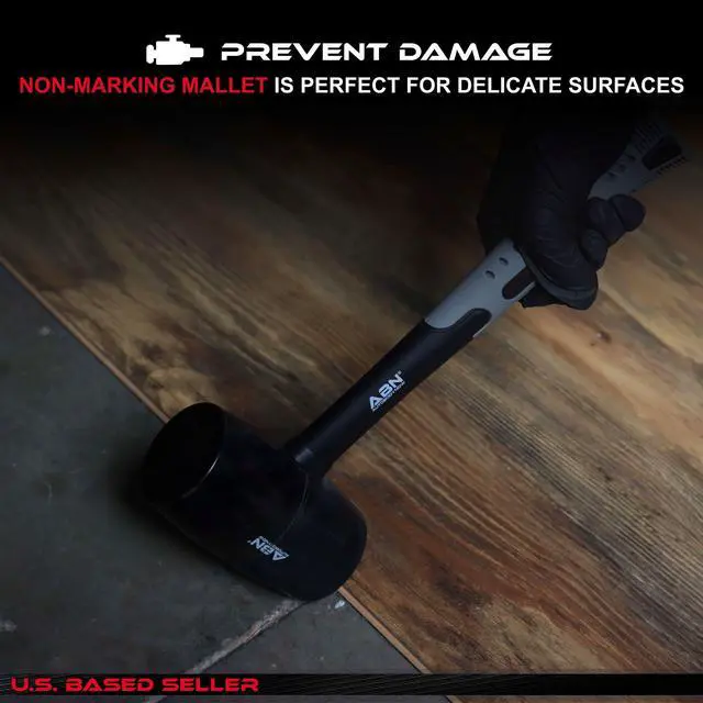 Alt view image 8 of 12 - ABN Rubber Mallet 32 Ounce with Fiberglass Handle