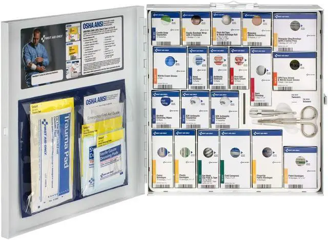 Alt view image 7 of 13 - Smartcompliance First Aid Station, 50 People, No Medication, 202 Pieces