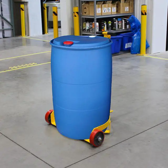 Alt view image 6 of 7 - BISupply 55 gal Drum Dolly 1pk - 1200 lb Capacity Low Profile Steel Barrel Cart