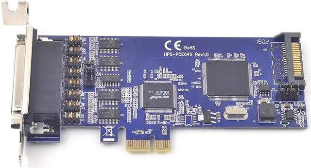 Main image of 4 Port RS232 Serial Adapter PCI-e Expansion Card w/ Fan-Out Cable PCI express I/O Card Resettable Fuse Chip SystemBase 16C1054