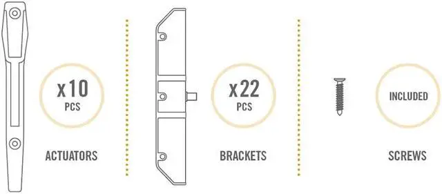 Alt view image 5 of 20 - Nuvo Iron Louver Blinds & Shutter System - Hardware Kit - LSB48