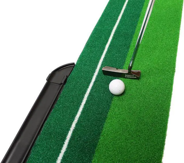 Alt view image 5 of 6 - Putting Green Golf Mat w/ Putting Mat Return & Golf Balls Putting Aid