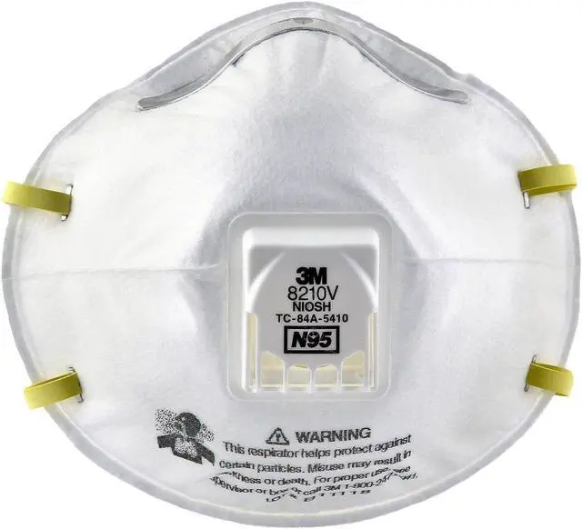 Main image of 3M 8210V Industrial Particulate Respirator with Valve, N95 - 1 Box (10 Units)