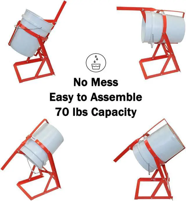 Alt view image 4 of 7 - BISupply 5 Gallon Pail Tipper - Manual Pail Tipper Bucket Tipper 70lbs