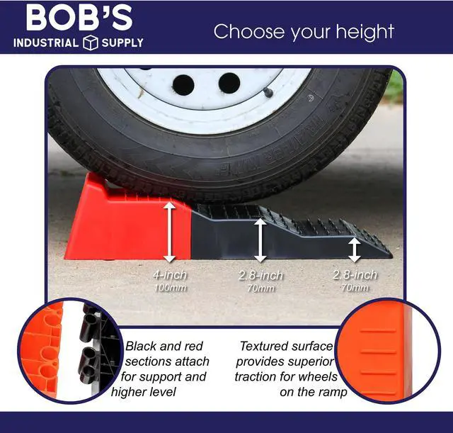 Alt view image 5 of 8 - BISupply | Tandem Axle Leveler Ramps  3 Step RV and Camper Leveling Ramps, 2 Pk