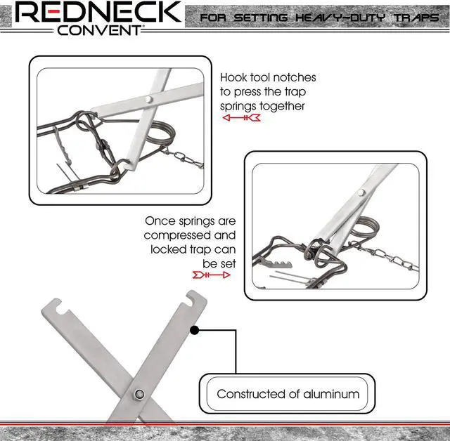Alt view image 5 of 7 - RC Body Trap Set Tool  14IN Aluminum Body Grip Setting Tongs Animal Trap Setter