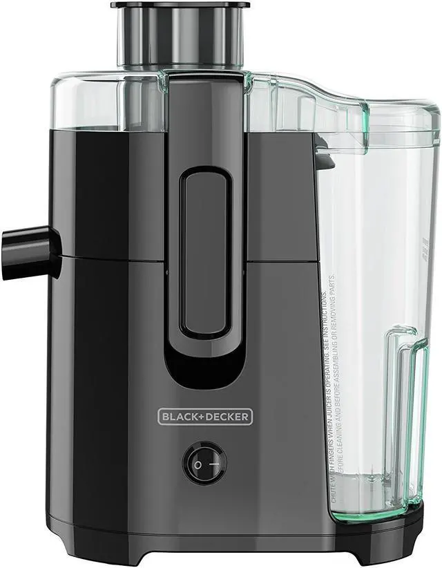 Alt view image 3 of 13 - BLACK+DECKER JE2400BD 400-Watt Fruit and Vegetable Juice Extractor with Space Saving Design, Black