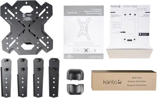 Alt view image 7 of 20 - Kanto PS100 Tilting Mount for 26-inch to 60-inch TVs
