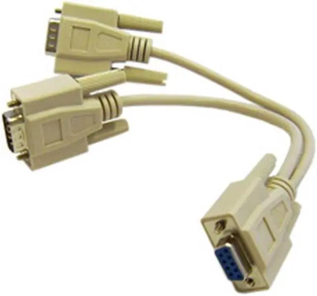 Alt view image 2 of 2 - DB9 Female / DB9 Male x 2, Molded 8 inch