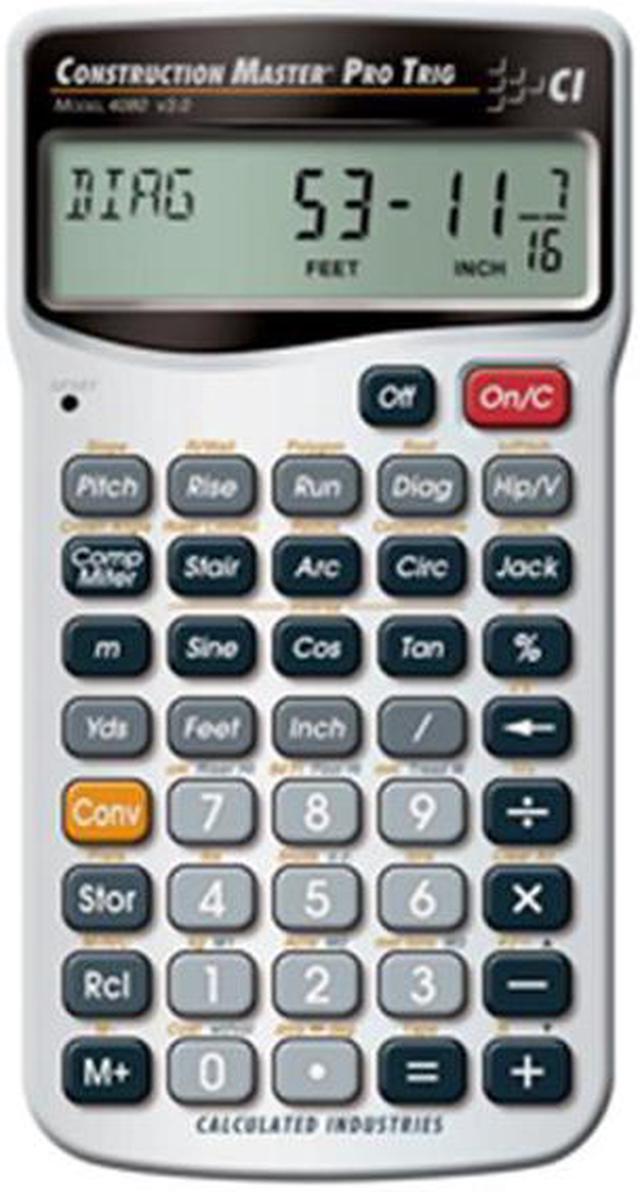 Alt view image 2 of 12 - Calculated Industries Construction Calculator,6 Lx3 1/4 In W  4080