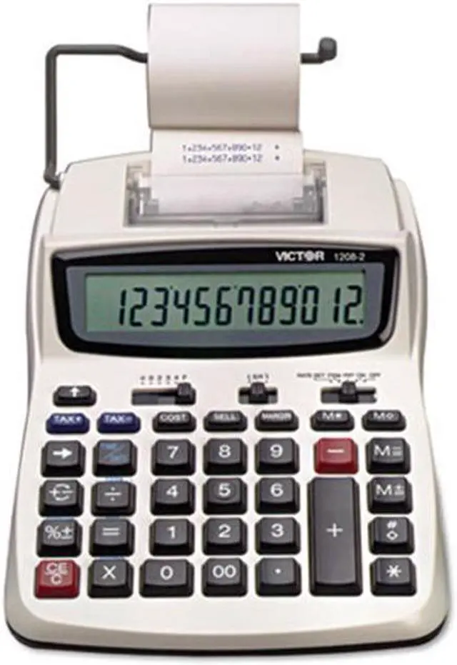 Alt view image 2 of 6 - VICTOR 1208-2 Portable Calculator,LCD,12 Digits