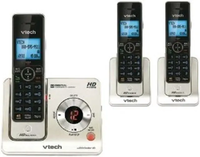 Alt view image 3 of 6 - Vtech Vtech 3-handset DECT