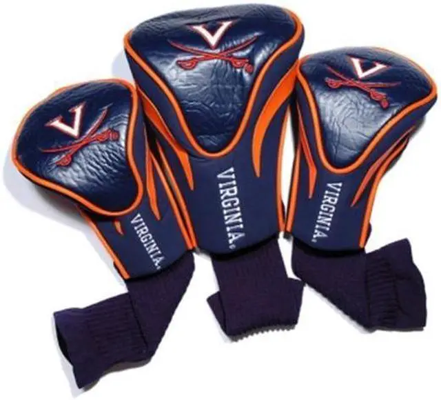 Alt view image 5 of 7 - Team Golf 25494 University of Virginia 3 Pack Contour Fit Headcover