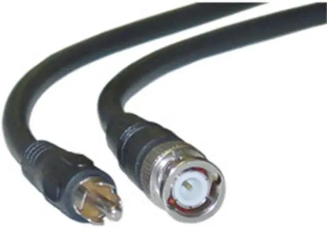 Alt view image 3 of 5 - RG59U Coaxial BNC to RCA Video Cable BNC Male to RCA Male 75 Ohm 6 foot - Black