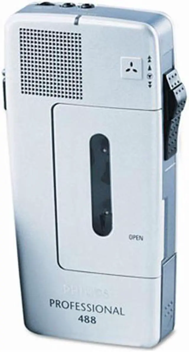 Alt view image 3 of 10 - Philips PM488 Minicassette Voice Recorder