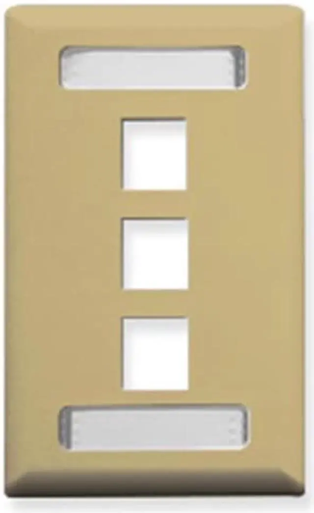 Main image of Icc ICC-IC107S03IV FACEPLATE, ID, 1-GANG, 3-PORT, IVORY