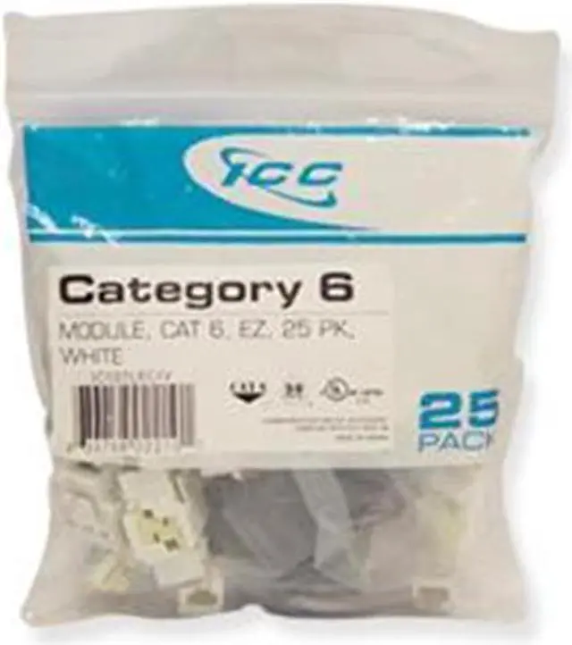 Alt view image 4 of 4 - ICC - IC107L6CWH - Module, CAT 6, EZ, 25 PK, White