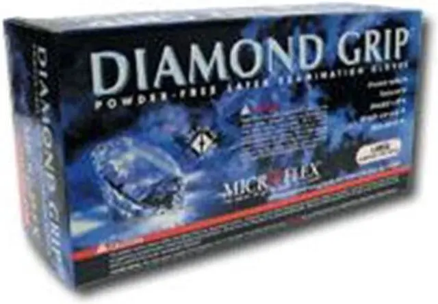 Alt view image 2 of 5 - Microflex MFXMF300L Diamond Grip Powder-Free Latex Gloves- 100 Per Box- Large
