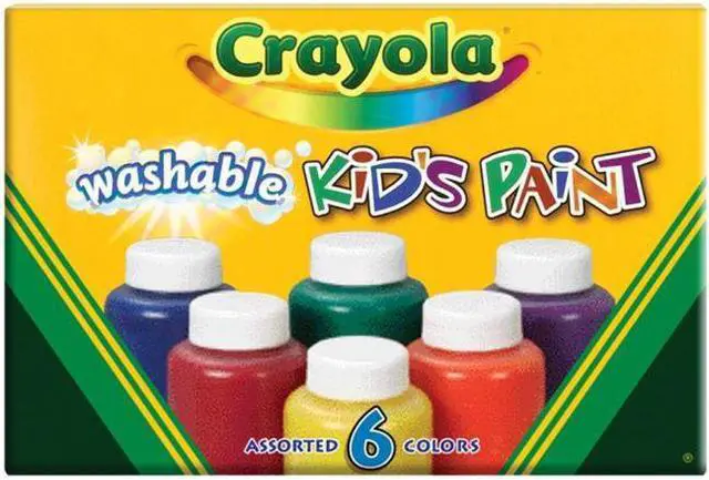 Alt view image 7 of 20 - Crayola Llc Formerly Binney & Smith BIN541204 Washable Kids Paint 6 Jar Set