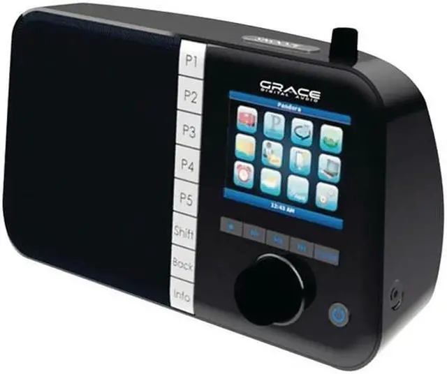 Alt view image 11 of 11 - Grace Digital GDI-IRC6000 Wi-Fi Music Player with 3.5-Inch Color Display (Black)