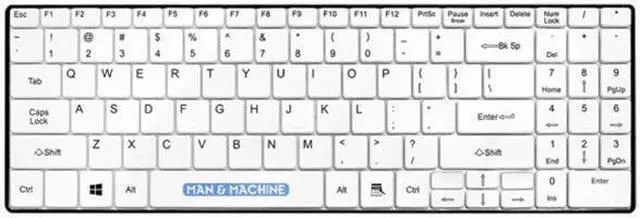 Alt view image 3 of 12 - MAN & MACHINE ITSC/W5 ITSCOOL KEYBOARD (WHITE) - OPEN STYLE, WASHABLE, VALUE KEYBOARD. QUICK DISCONNEC