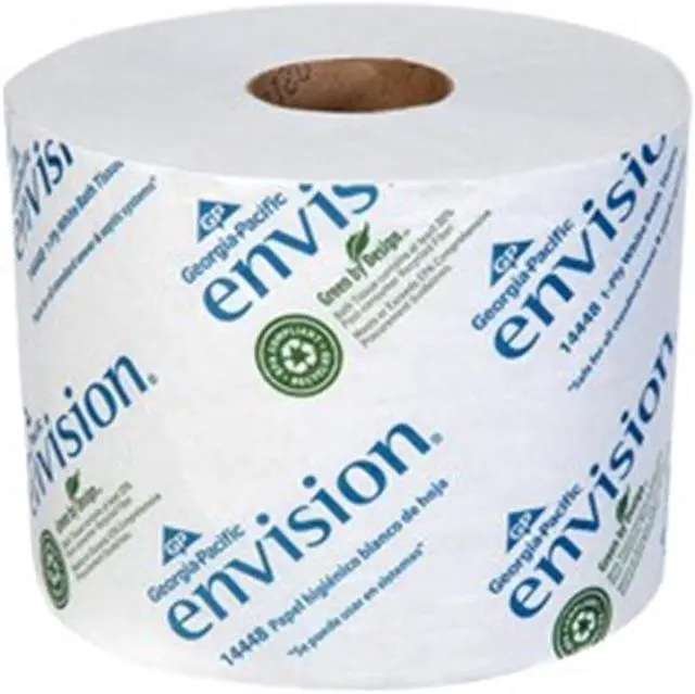 Alt view image 2 of 12 - GEORGIA-PACIFIC 14448/01 Envision Toilet Paper, 1Ply,PK48