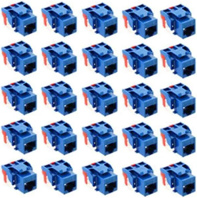 Alt view image 4 of 6 - ICC IC107L6CBL High Density Category 6 Modular EZ-RJ45 Connector; Blue, 25/Pack