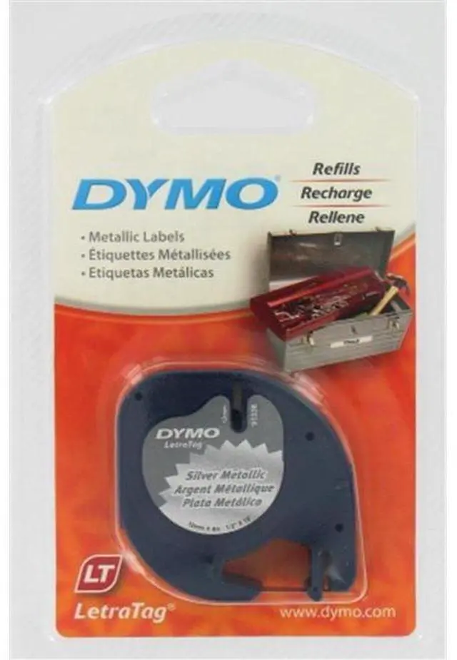 Alt view image 2 of 2 - Sanford Corporation Silver Dymo Metallic LetraTag QX50 Tape  91338 - Pack of 6