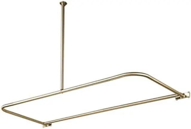 Main image of Kingston Brass CC3138 D-Shape Shower Rod - Satin Nickel
