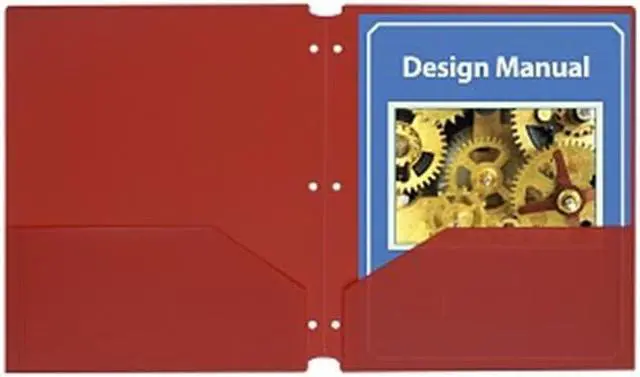 Alt view image 2 of 20 - C-Line Two-Pocket Heavyweight Poly Portfolio Folder w/3-Hole Punch Letter Red 25