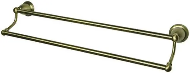 Alt view image 2 of 4 - Kingston Brass BA1753AB Heritage 24 Inch Wall Mount Dual Towel Bar - Antique Brass