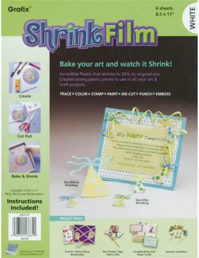 Alt view image 2 of 5 - Shrink Film 8.5"X11" 6/Pkg-White