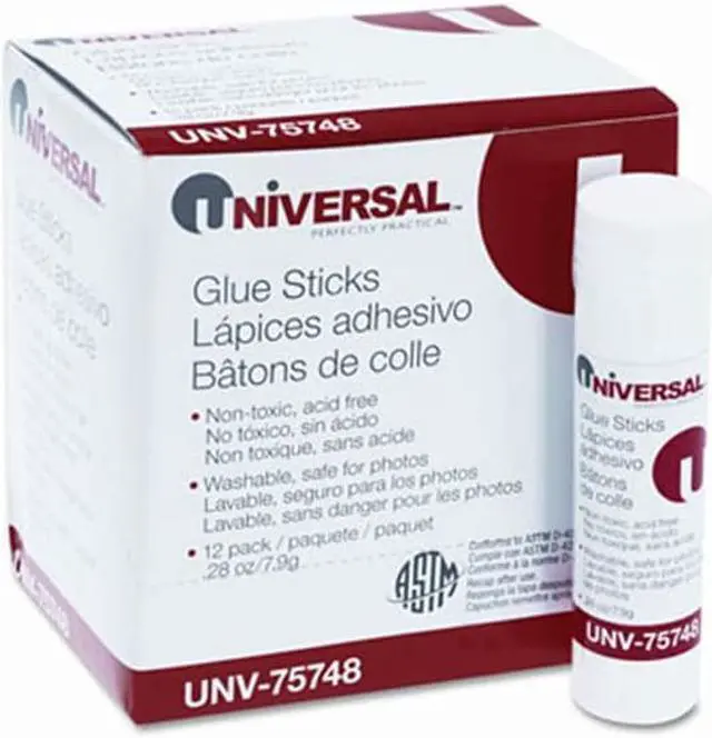 Alt view image 2 of 11 - Universal Glue Stick .28 oz Stick Clear 12/Pack 75748