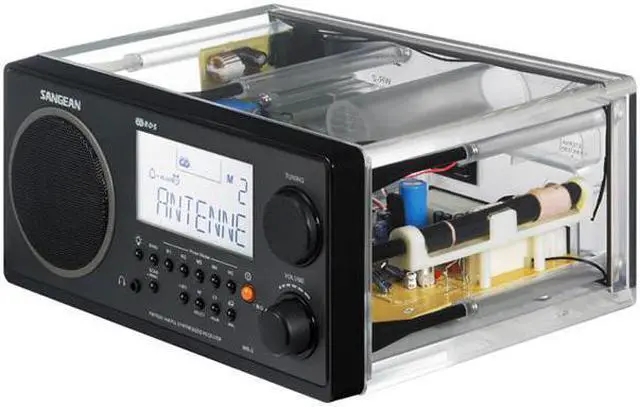 Alt view image 2 of 16 - Sangean WR-2CL AM-FM RDS Digital Tuning Radio - Clock - Clear Case
