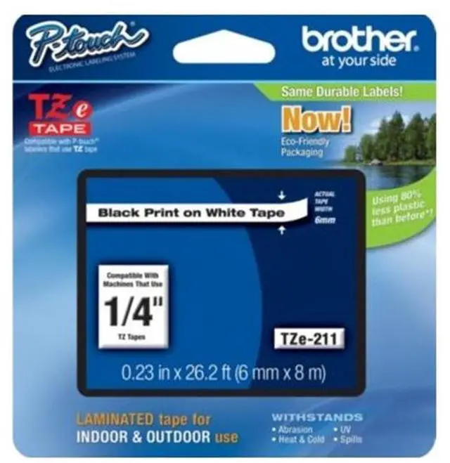 Alt view image 5 of 20 - BLACK ON WHITE TAPE (6MM)