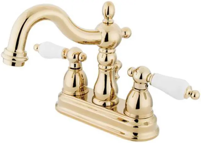 Main image of Kingston Brass KB1602PL Two Handle 4 in. Centerset Lavatory Faucet with Retail Pop-up