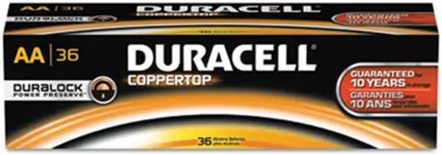 Alt view image 2 of 10 - DURACELL mn15p36 Duracell CopperTop AA Alkaline Battery, 36 PK, 1.5VDC