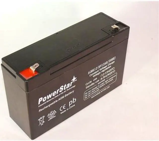 Main image of PowerStar--BACKUP LEAD ACID BATTERY DJW6-1.2 T1 F1 6V1.3AH 6V1.4AH 6V1.2AH LP6-1.3